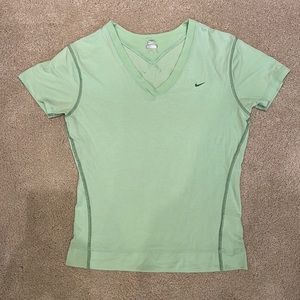 Light green Nike short sleeve athletic shirt, women’s M